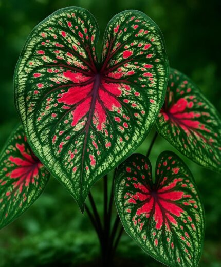 Fiery Red Heart Caladium Bulbs