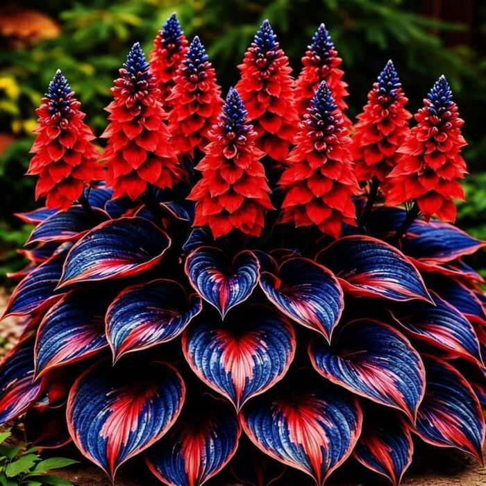 Cosmic Blue Hosta Bulbs – Striking Variegated Shade Perennials