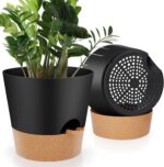 Black Self-Watering Planters
