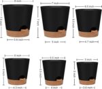 Black Self-Watering Planters