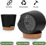 Black Self-Watering Planters