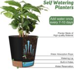Black Self-Watering Planters