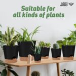 Black Self-Watering Planters