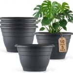 Durable Grey Plastic Planters