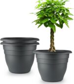Durable Grey Plastic Planters
