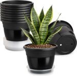 Durable Grey Plastic Planters