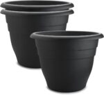 Durable Grey Plastic Planters