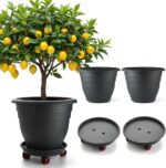 Durable Grey Plastic Planters