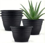 Durable Grey Plastic Planters