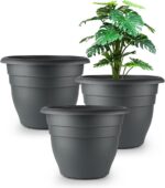 Durable Grey Plastic Planters