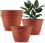 Durable Grey Plastic Planters
