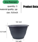 Durable Grey Plastic Planters