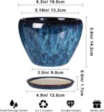 Ocean Blue Ceramic Planter