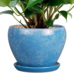 Ocean Blue Ceramic Planter