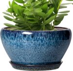 Ocean Blue Ceramic Planter