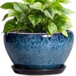 Ocean Blue Ceramic Planter