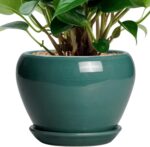 Ocean Blue Ceramic Planter