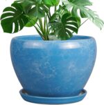 Ocean Blue Ceramic Planter