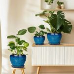 Ocean Blue Ceramic Planter