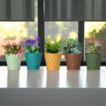 Wavy Design Plastic Planters