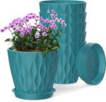 Wavy Design Plastic Planters