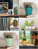 Wavy Design Plastic Planters