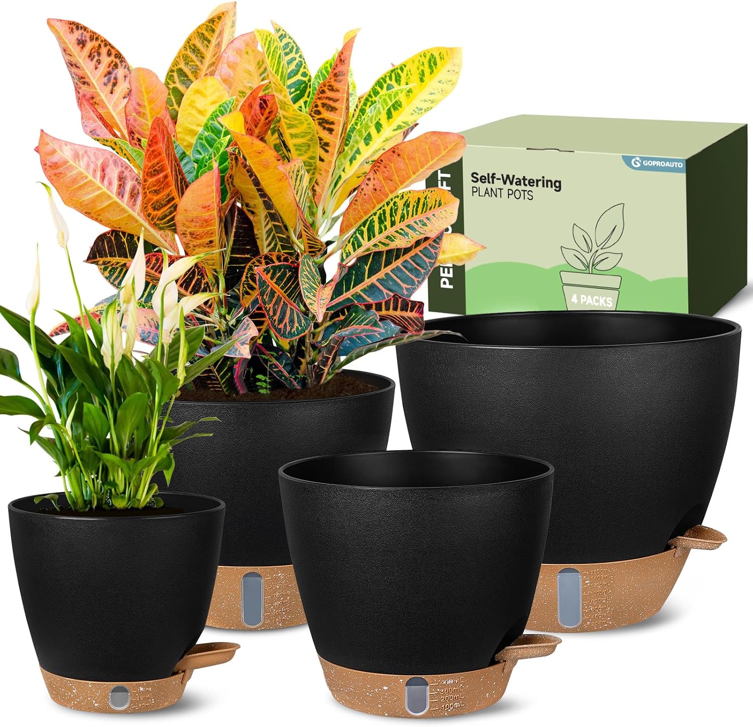 GOPROAUTO Self-Watering Planter Set