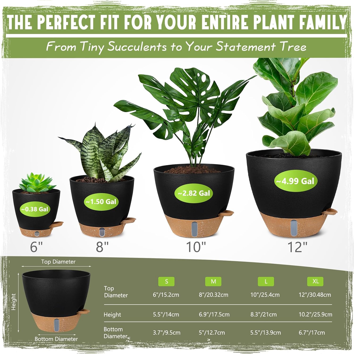Self-Watering Planter Set