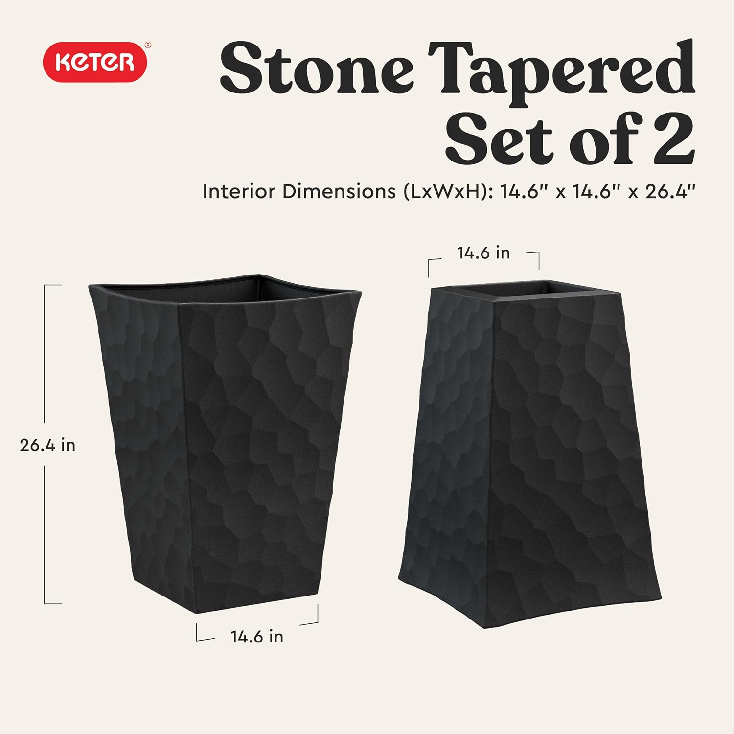 Stone Tapered Planters