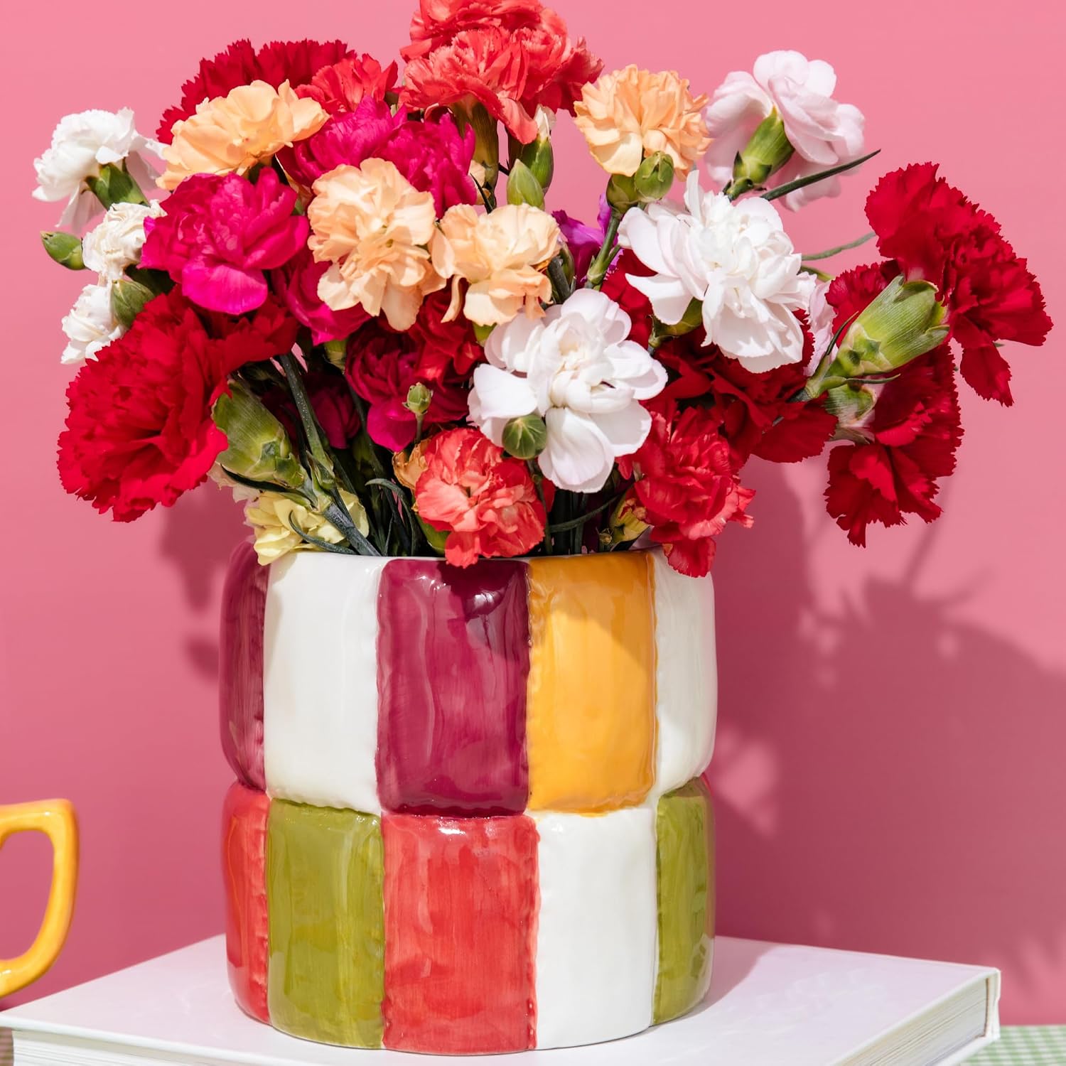 Vibrant Patchwork Ceramic Planter