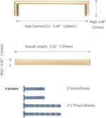 Modern Brushed Gold Cabinet Handles