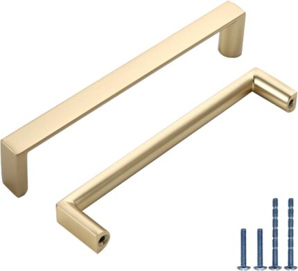 Modern Brushed Gold Cabinet Handles
