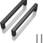 Sleek Matte Black Cabinet Handles