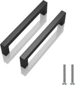 Sleek Matte Black Cabinet Handles