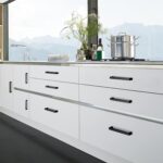 Sleek Matte Black Cabinet Handles