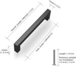 Sleek Matte Black Cabinet Handles