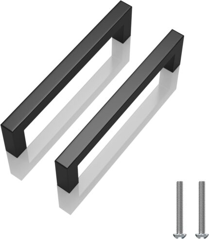 Sleek Matte Black Cabinet Handles