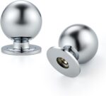 Brushed Gold Round Cabinet Knobs