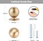 Brushed Gold Round Cabinet Knobs
