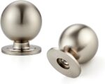 Brushed Gold Round Cabinet Knobs