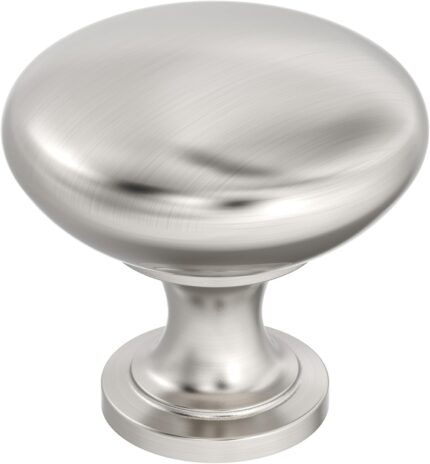 Brushed Nickel Round Cabinet Knobs
