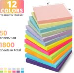 Vibrant 3×3 Sticky Notes Bulk Pack – 36 Pads, 12 Assorted Colors — image 3