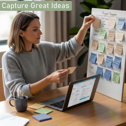 Lined 3×3 Sticky Notes Bulk – 48 Pads, 8 Earthy Tones — image 2
