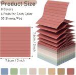 Lined 3×3 Sticky Notes Bulk – 48 Pads, 8 Earthy Tones — image 3