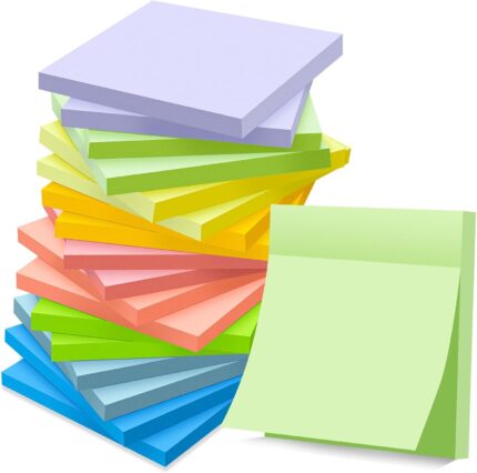 Premium 3×3 Sticky Notes – 18 Pads, 1008 Sheets, Assorted Colors