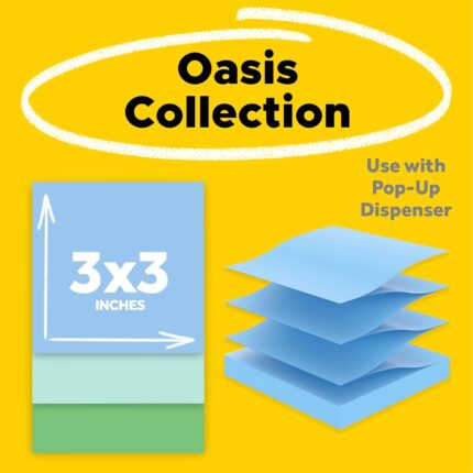 Oasis Dispenser Sticky Notes — Recycled Pop-up Pads — image 2