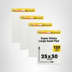 White Super Sticky Easel Pads — 4-Pack, 25×30 Inch