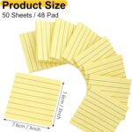 Lined Yellow Sticky Notes 3×3 – 48 Pads, 50 Sheets Each — image 3