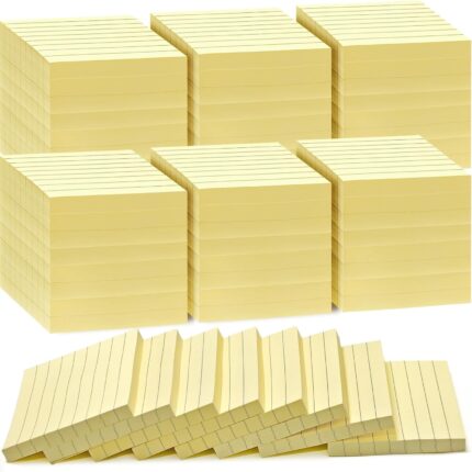 Lined Yellow Sticky Notes 3×3 – 48 Pads, 50 Sheets Each