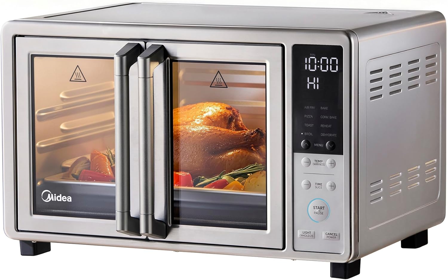 Slim Air Fryer Oven - Stainless Steel, 8-in-1